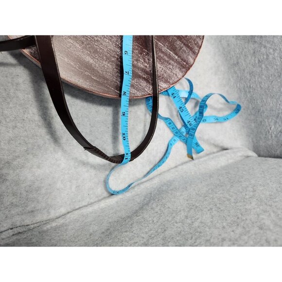 Woven Straw Tote Bag With Floral Accents & Red Lining - Picture 7 of 14